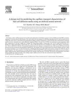 A design tool for predicting the capillary transport