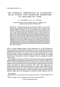 the chemical composition of authigenic illite within two sandstone