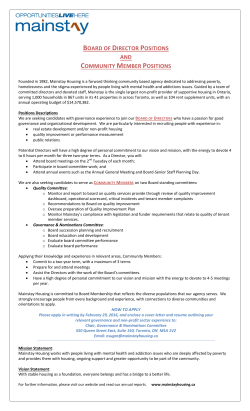 board of director positions and community