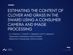 NJF presentation - Estimating the content of clover and