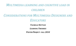 multimedia learning and cognitive load in