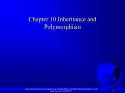 Inheritance and Polymorphism