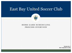 Home game scheduling process overview