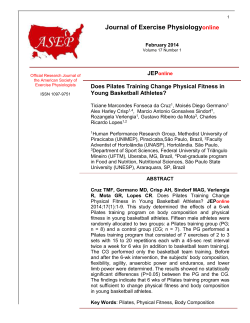 JEPonline Does Pilates Training Change Physical Fitness in Young