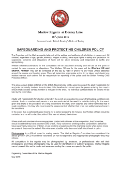 Children policy - Marlow Regatta