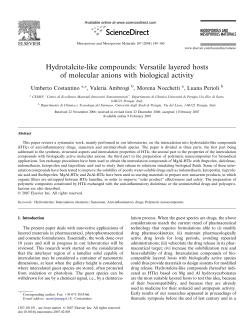 Hydrotalcite-like compounds: Versatile layered hosts of molecular