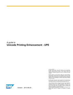 Unicode Printing Enhancement - UPE