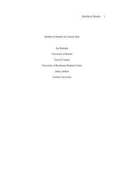 A basic multilevel model for family data