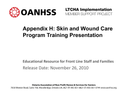 Appendix H: Skin and Wound Care Training Presentation