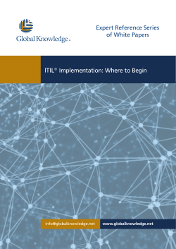 ITIL&reg; Implementation: Where to Begin