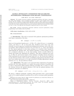 Global Optimality Conditions for Quadratic Optimization Problems