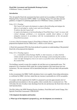 Flood Risk Assessment and Sustainable Drainage Systems