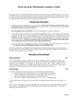 peer review program change form
