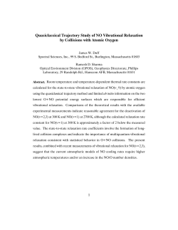 Quasi-classical Trajectory Study of NO Vibrational Relaxation by