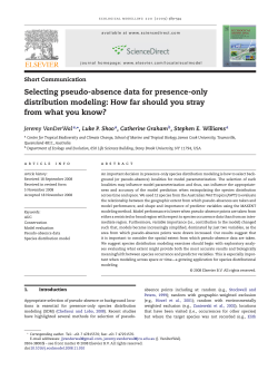 Selecting pseudo-absence data for presence