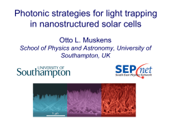 Photonic strategies for light trapping in nanostructured solar
