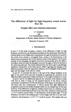 The diffraction of light by high frequency sound waves: Part I11