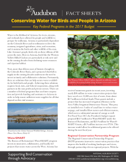 FACT SHEETS Conserving Water for Birds and