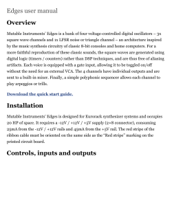 Edges &ndash; User manual | Mutable Instruments