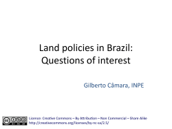 Land policies in Brazil - REDD-PAC