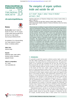 The energetics of organic synthesis inside and outside the cell
