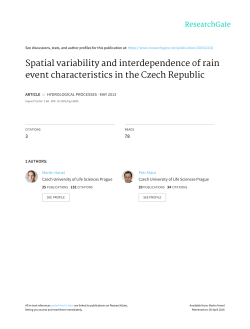 Spatial variability and interdependence of rain event