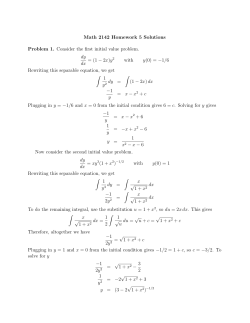 Math 2142 Homework 5 Solutions Problem 1. Consider the first