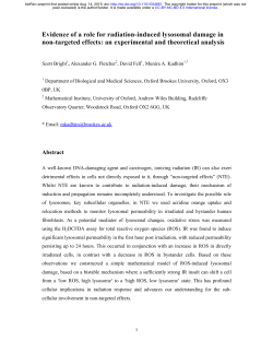 Evidence of a role for radiation-induced lysosomal damage