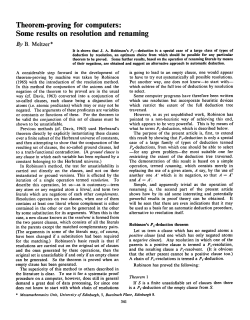 Theorem-proving for computers: Some results on resolution and