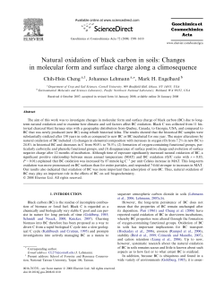 Natural oxidation of black carbon in soils: Changes