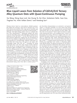 Blue Liquid Lasers from Solution of CdZnS/ZnS Ternary Alloy