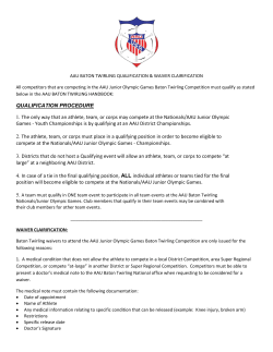 QUALIFICATION PROCEDURE 1. The only way that an