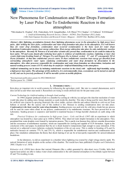New Phenomena for Condensation and Water Drops