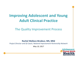 A Quality Improvement Process - National Adolescent Health