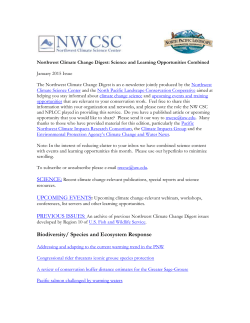 The Northwest Climate Change Digest is an e