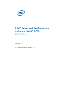 Intel&reg; Setup and Configuration Software Deployment Guide