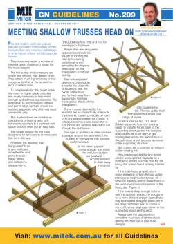 meeting shallow trusses head on