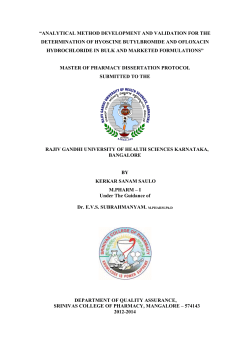 Analytical Method Development for Pharmaceutical Formulations