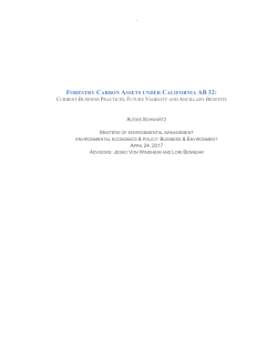 Forestry Carbon Assets under California AB 32