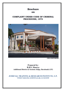 Brochure on Complaint under CrPC