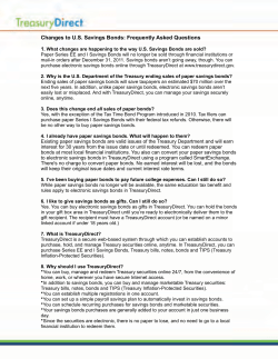 Changes to US Savings Bonds: Frequently
