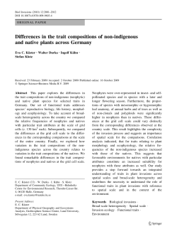 Differences in the trait compositions of non-indigenous and