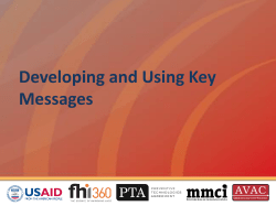 Developing and Using Key Messages