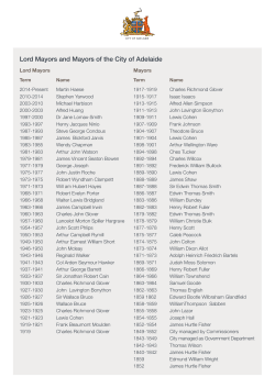 Past Lord Mayors and Mayors