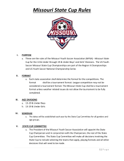 Missouri State Cup Rules - Missouri Youth Soccer Association