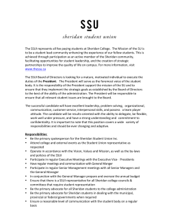 The SSUI represents all fee paying students at Sheridan College