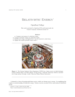 Relativistic Energy