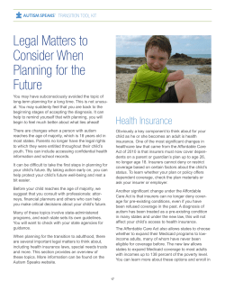 Legal Matters to Consider When Planning for the