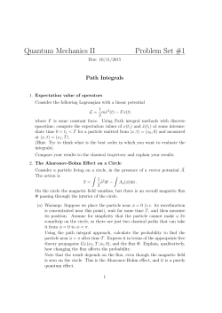 Quantum Mechanics II Problem Set #1