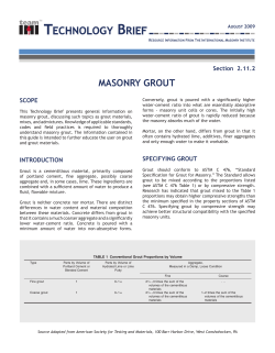 masonry grout - The International Masonry Institute